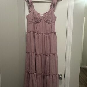 Le Lis Pink Midi Dress